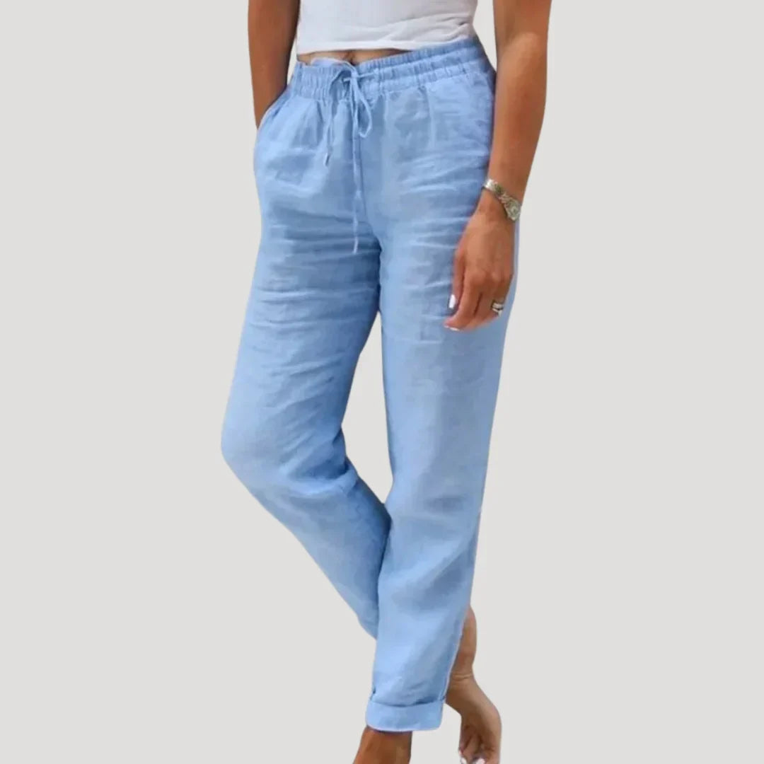 Women's Summer Pants with Pockets | Straight Leg