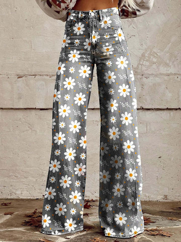 Women's Casual High Waist Baggy Jeans | Wide Leg