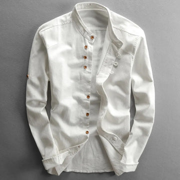 Men's Elegant Shirt | Stand-Up Collar