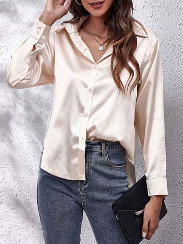 Women's Formal Blouse with Button Placket | Long Sleeve