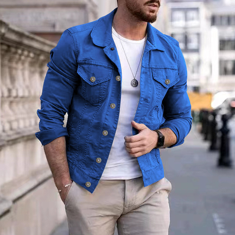 Men's Casual Slim-Fit Denim Jacket | Multi-Pocket