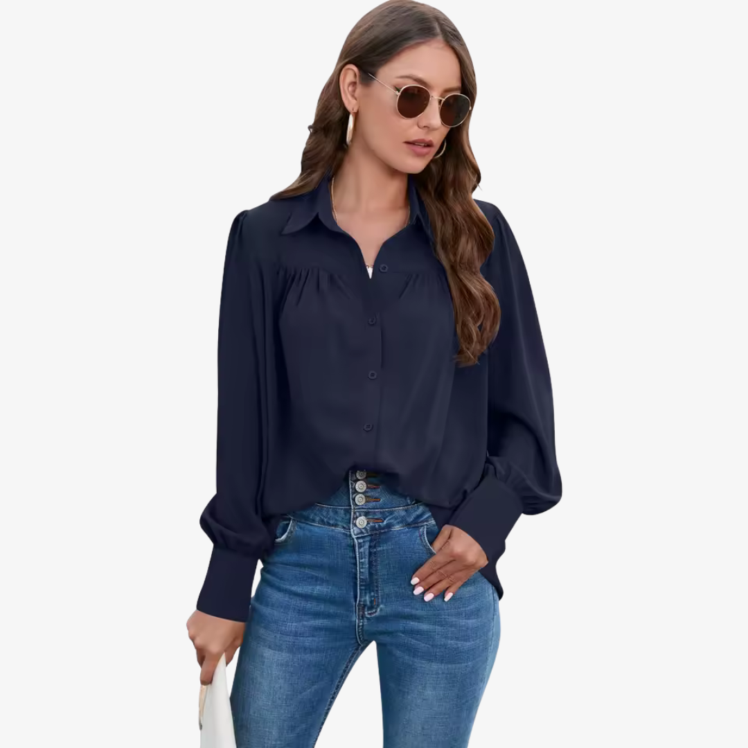Women's Casual Button-Down Blouse | Long-Sleeve