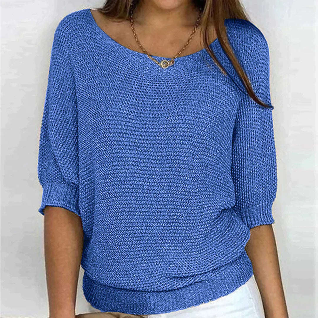 Women's Casual Knitted Blouse | 3/4 Sleeve