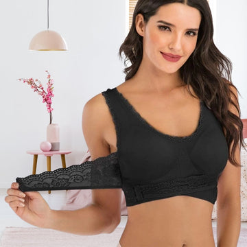 Women's Wireless Sports Bra | With Crossed Front Closure
