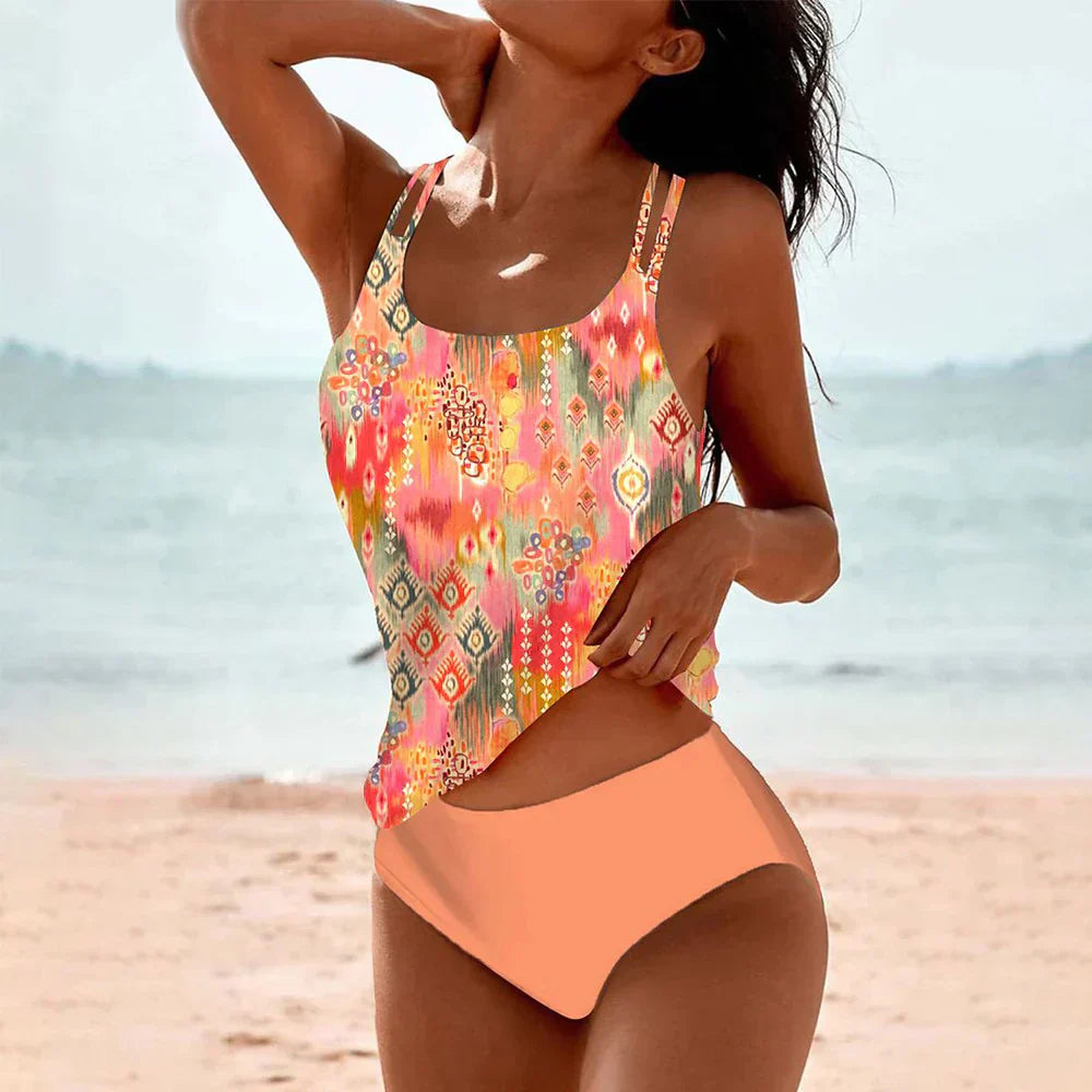 Women's Boho Style Tankini Set | Two-Piece