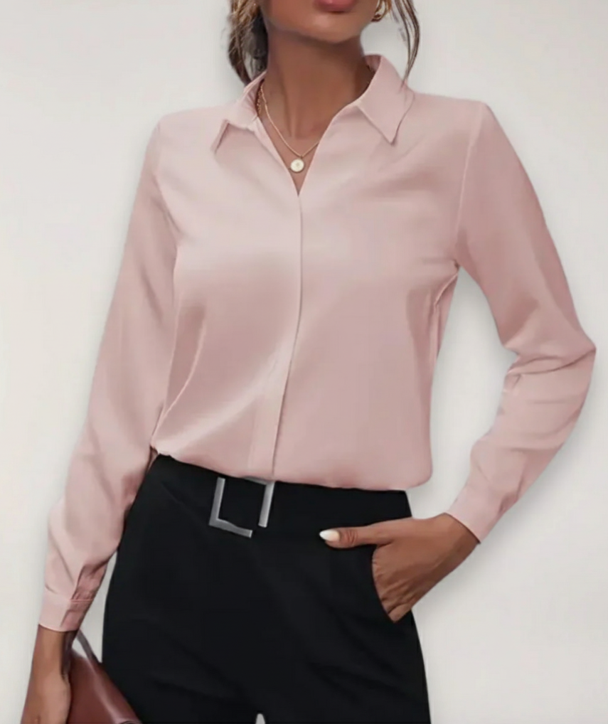 Women’s Formal Button-Down Blouse | Long Sleeve