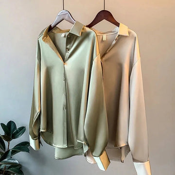 Women’s Oversized Casual Blouse | Long Sleeves