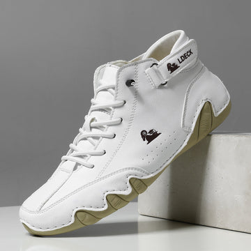 Men's High-Top Barefoot Shoes | Lacing and Velcro Closure